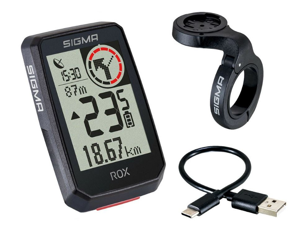 Bezvadu velodators Sigma ROX 2.0 GPS Top Mount set melns (01052) (W)