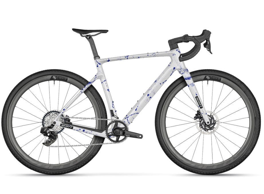 Scott Addict Gravel 30 White / Splatter Blue 2026