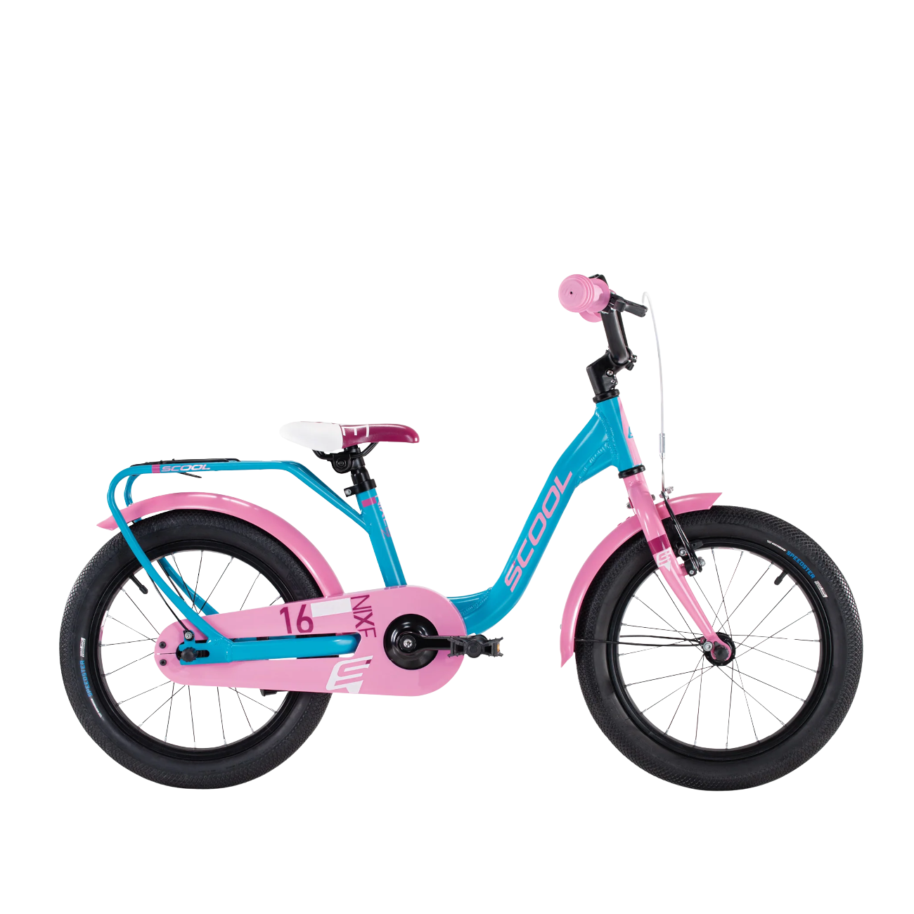 Bērnu velosipēds S´COOL niXe, 16″ zils/rozā